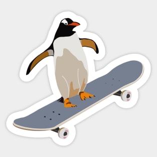 Skateboard Penguin Sticker